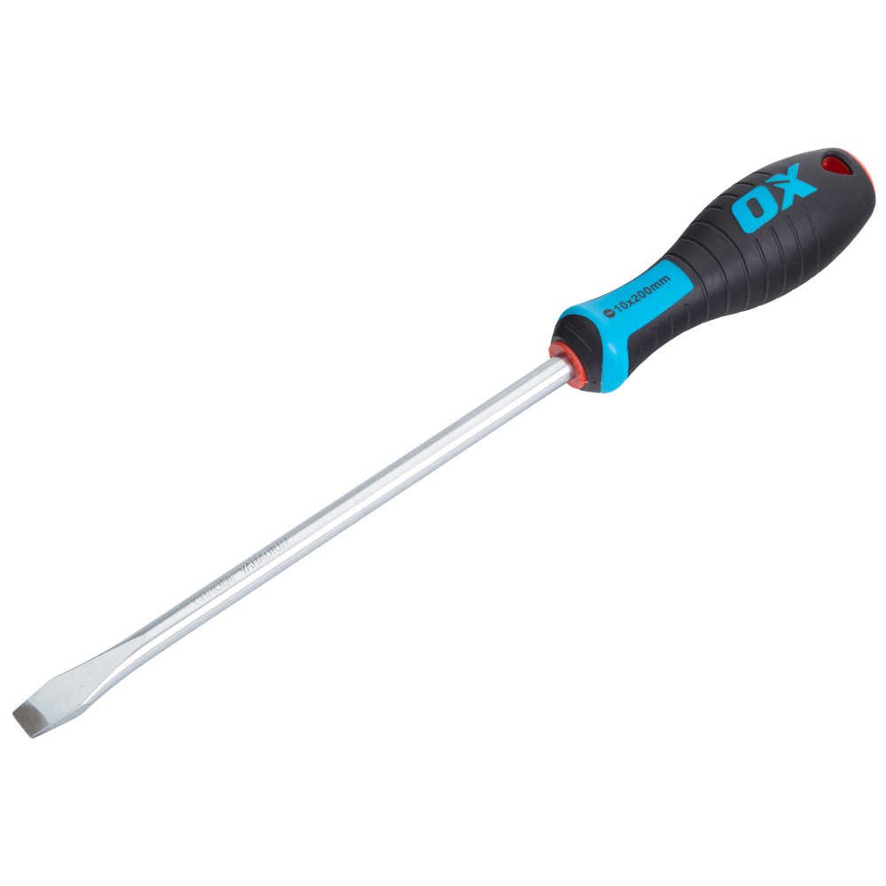 OX Pro Slotted Flared Screwdriver 200x10mm