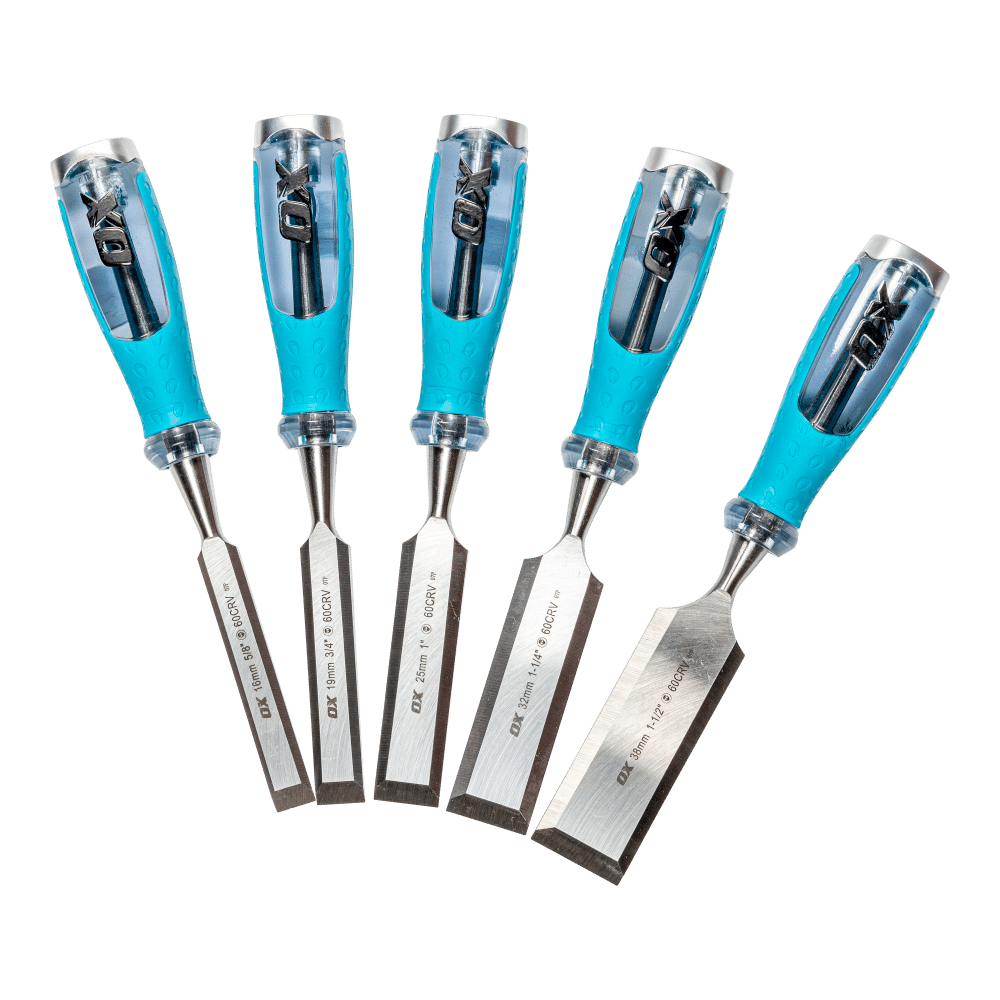 OX-Pro 5 piece chisel set 16mm - 38mm