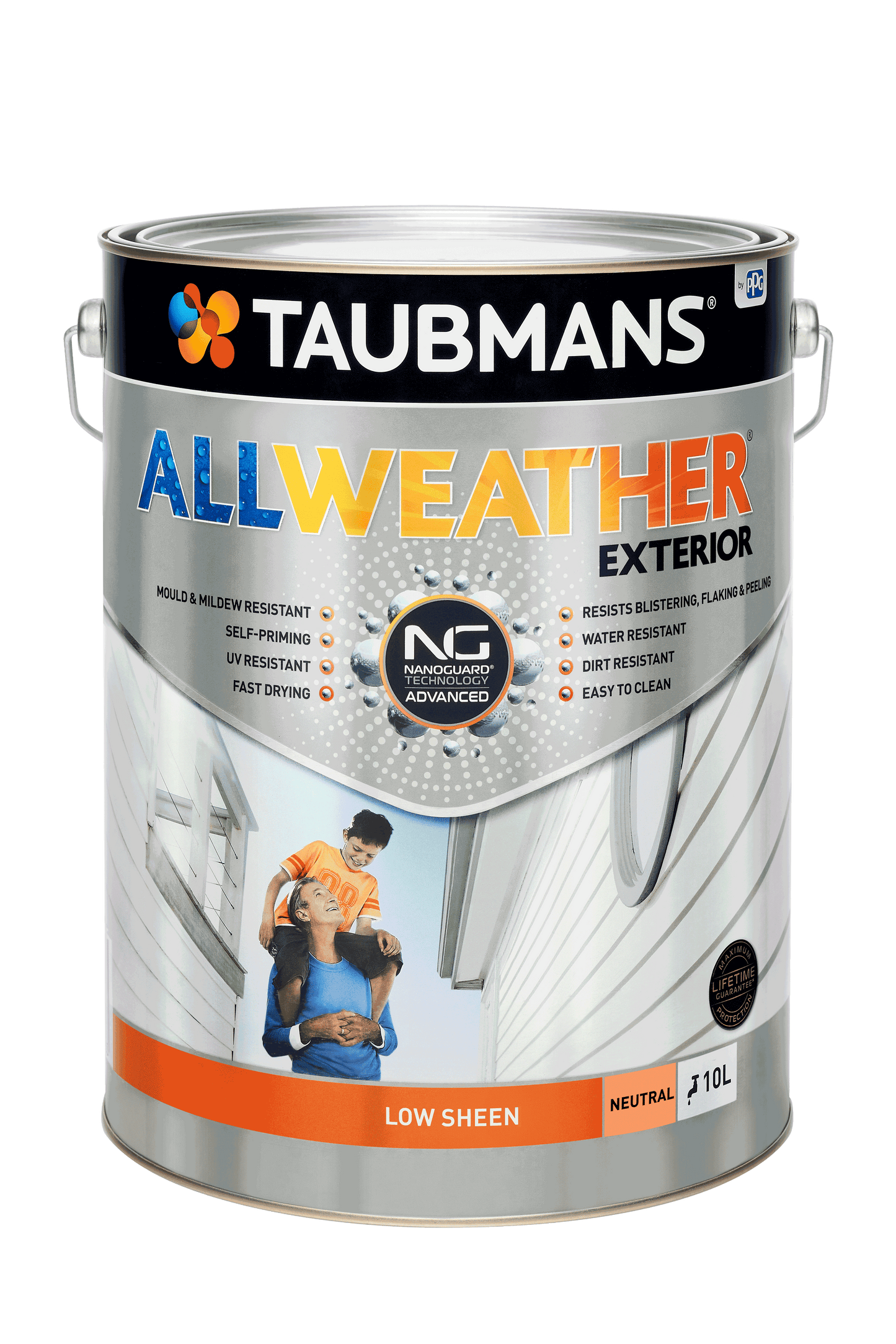 Taubmans All Weather Exterior Paint 10L- Neutral Low Sheen