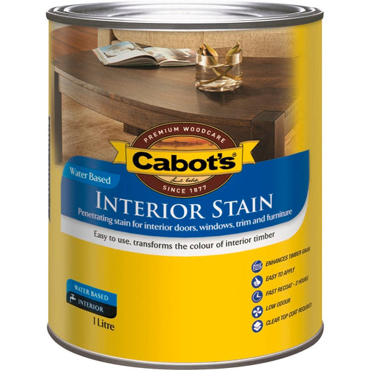 Cabot's Interior Stain Water Based- Cedar 1L
