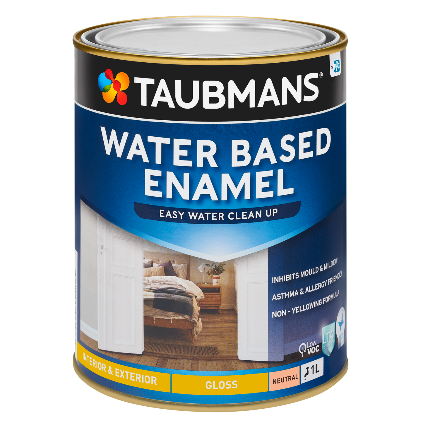Taubmans Water Based Enamel Paint 1L- Neutral Gloss