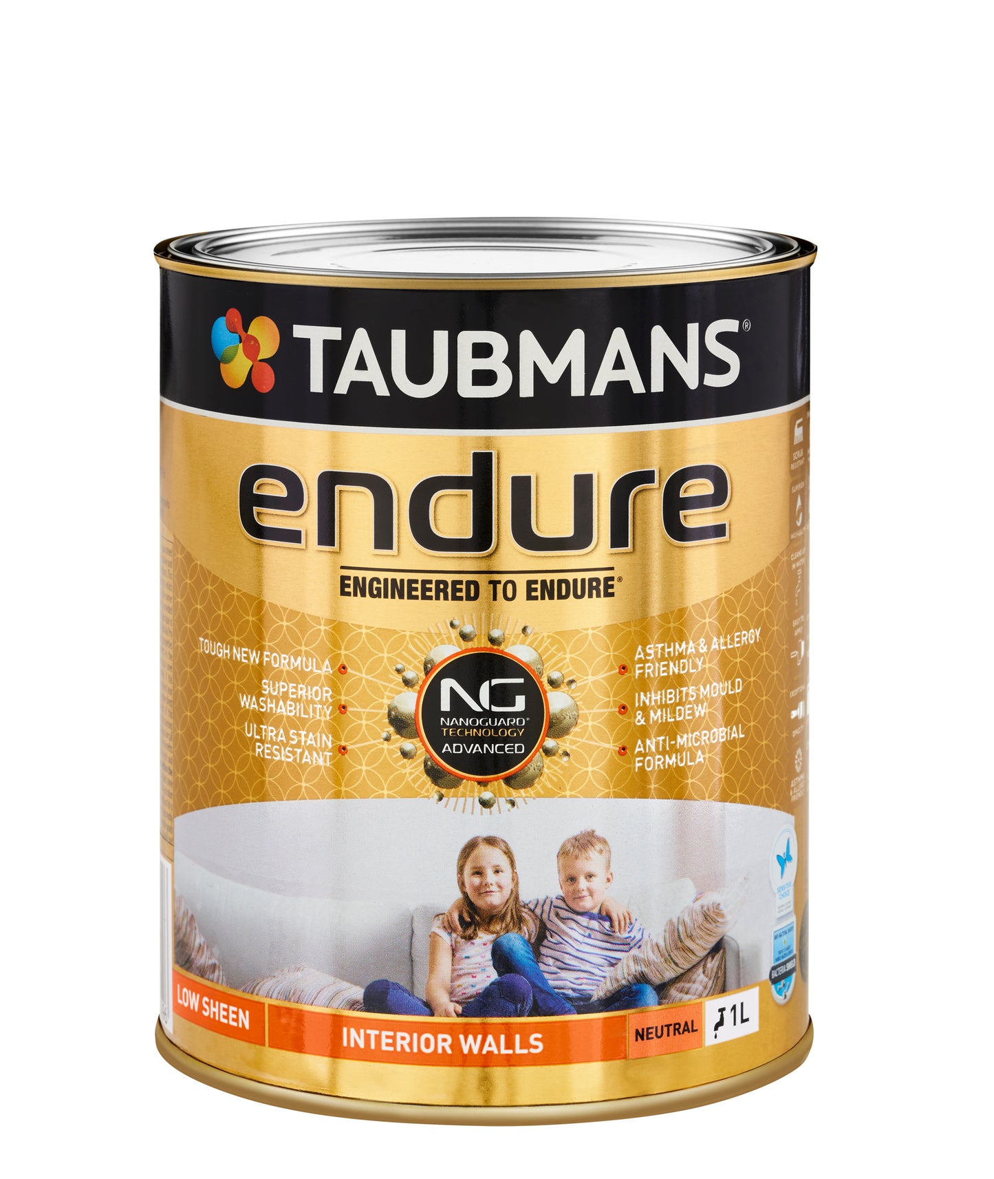 Taubmans Endure Interior Paint 1L- Neutral Low Sheen