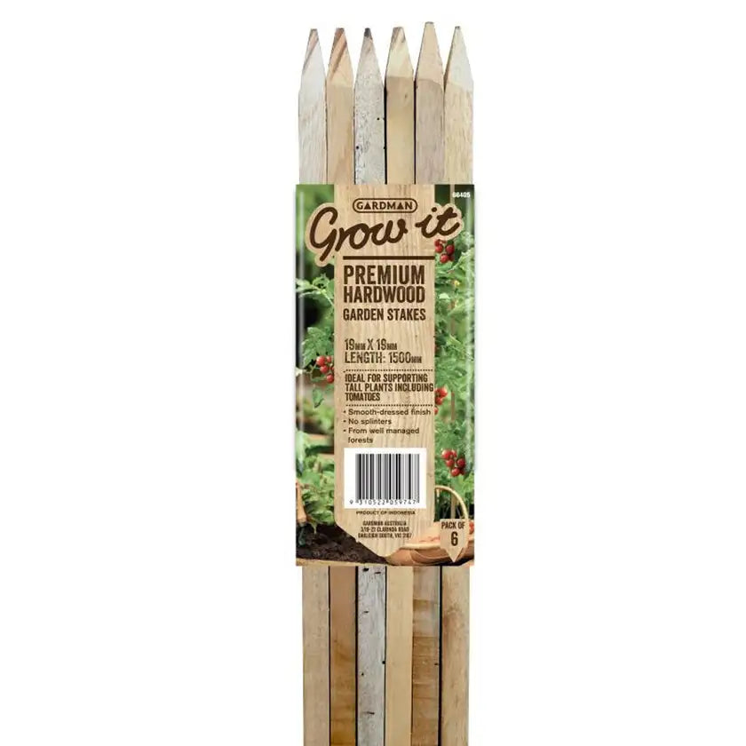 Brunnings Hardwood Stakes 19x19x1500mm 6PK