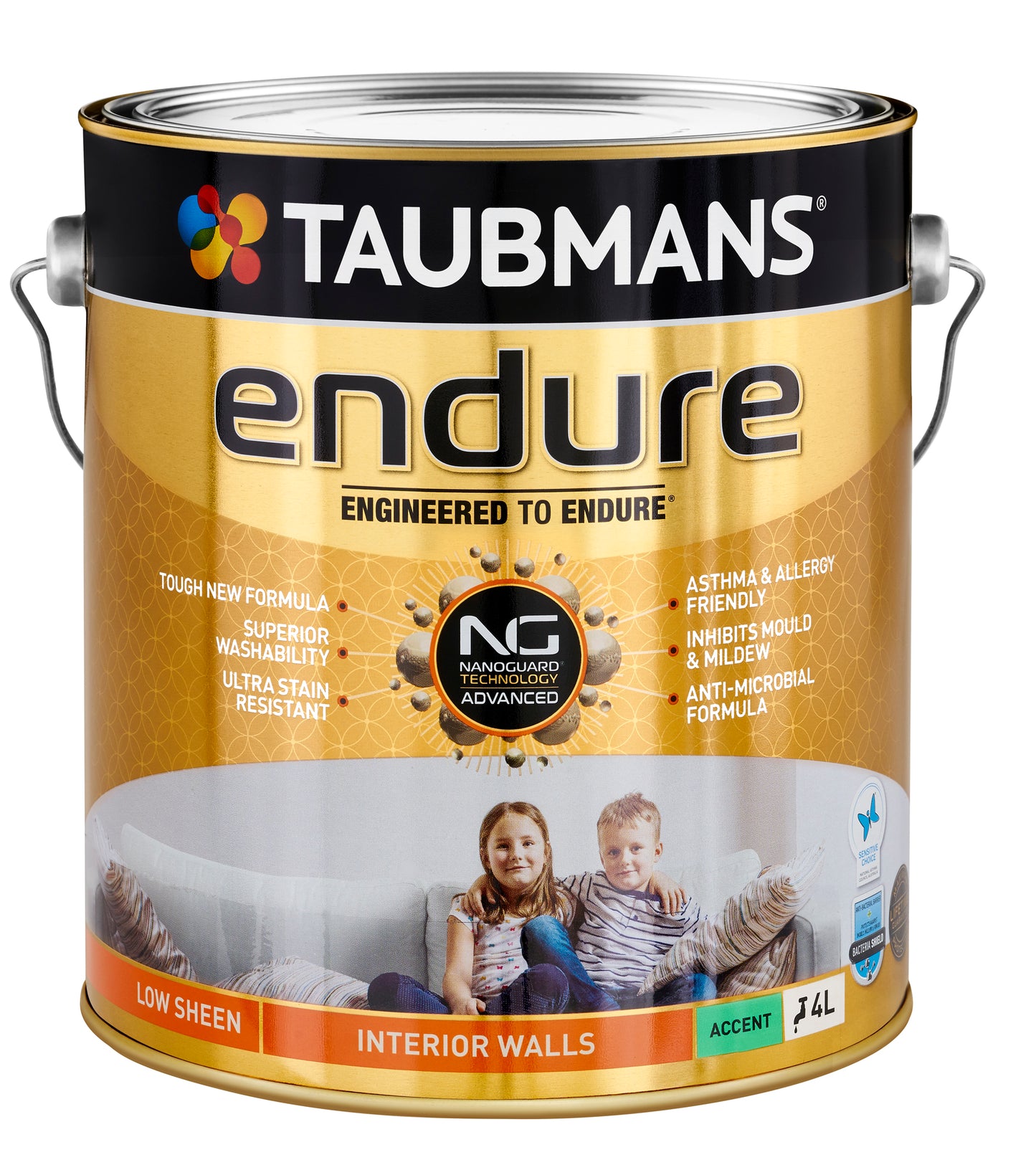 Taubmans Endure Interior Paint 4L- Accent Low Sheen