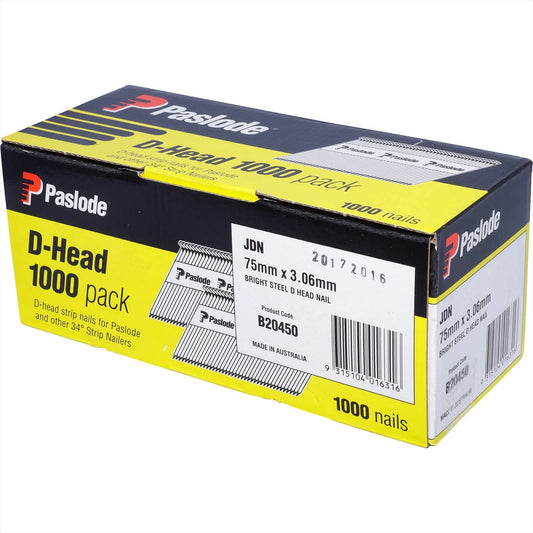 Paslode D-Head JDN 75x3.06mm 1000PK