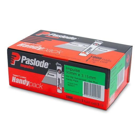 Paslode Impulse Nails 90x3.15mm 1000PK w/ Fuel Cell