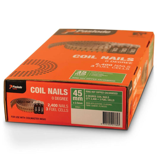 Paslode Coil Nails 45x2.5mm 2400PK