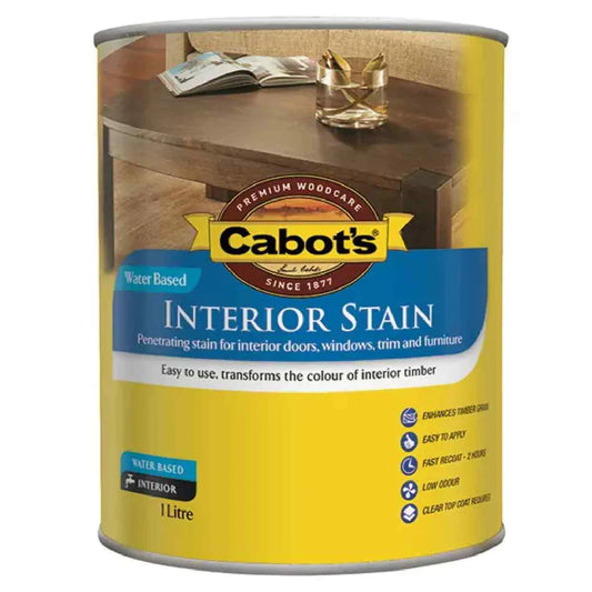 Cabot's Interior Stain Water Based- Walnut 1L