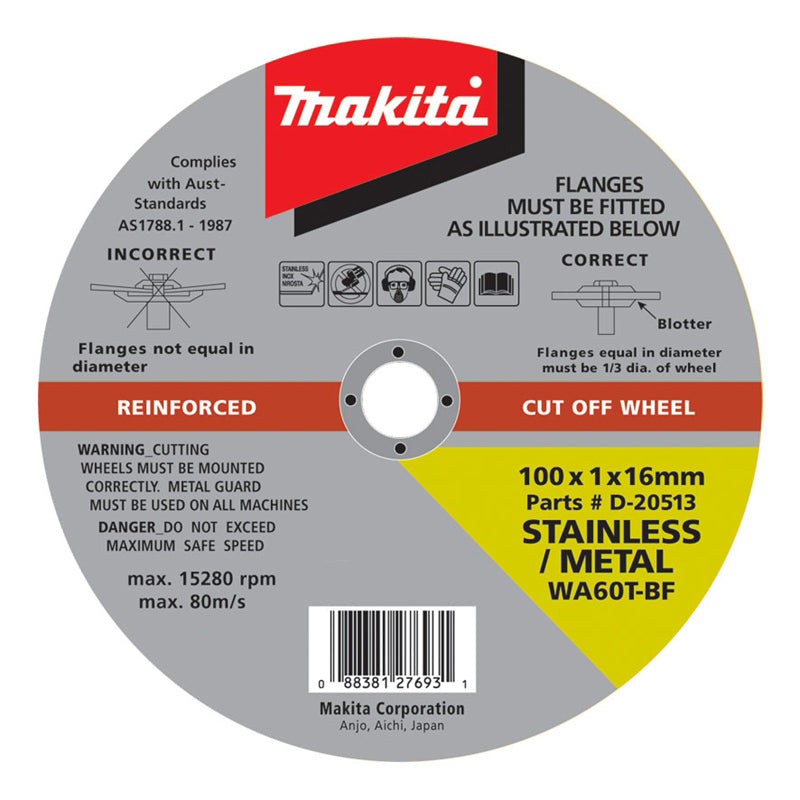 Makita Inox Cutting Disc 100x1x16mm