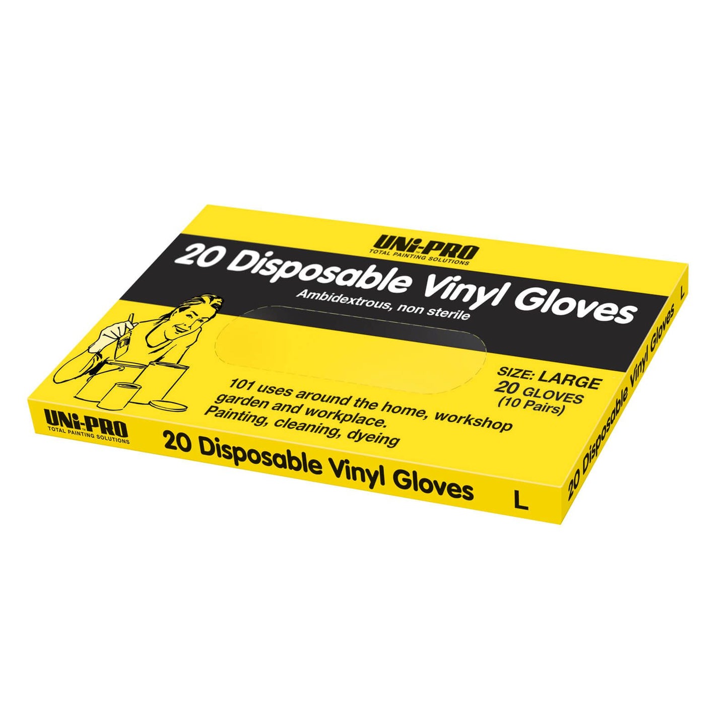 Uni-Pro Disposable Vinyl Gloves- L
