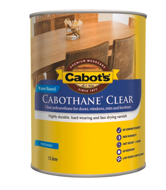 Cabot's Cabothane Clear Water Based- Matt 1L – Village Hardware