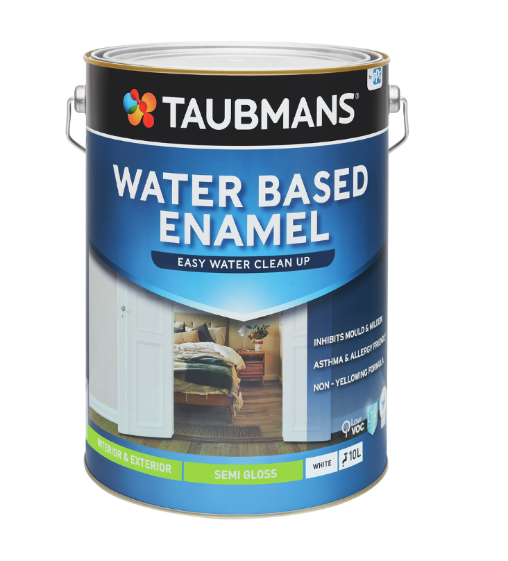 Taubmans Water Based Enamel Paint 10L- White Semi Gloss
