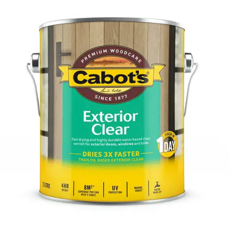 Cabot's Exterior Clear Water Based- Satin 2L