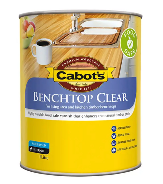 Cabot's Bench Top Clear Water Based- Satin 1L