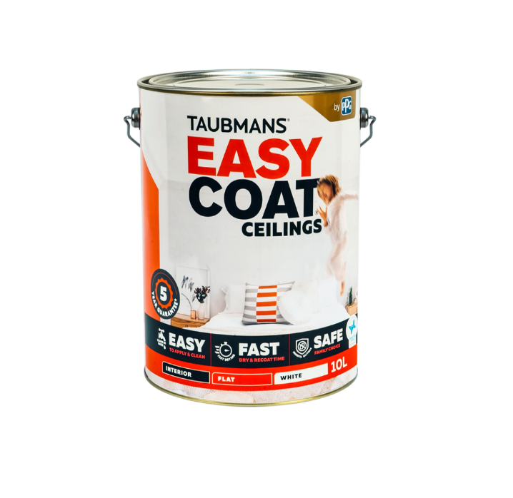 Taubmans Easy Coat Ceiling Paint 10L- White Flat