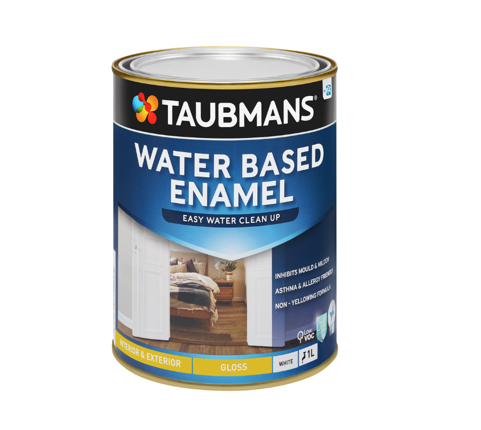 Taubmans Water Based Enamel Paint 1L- White Gloss