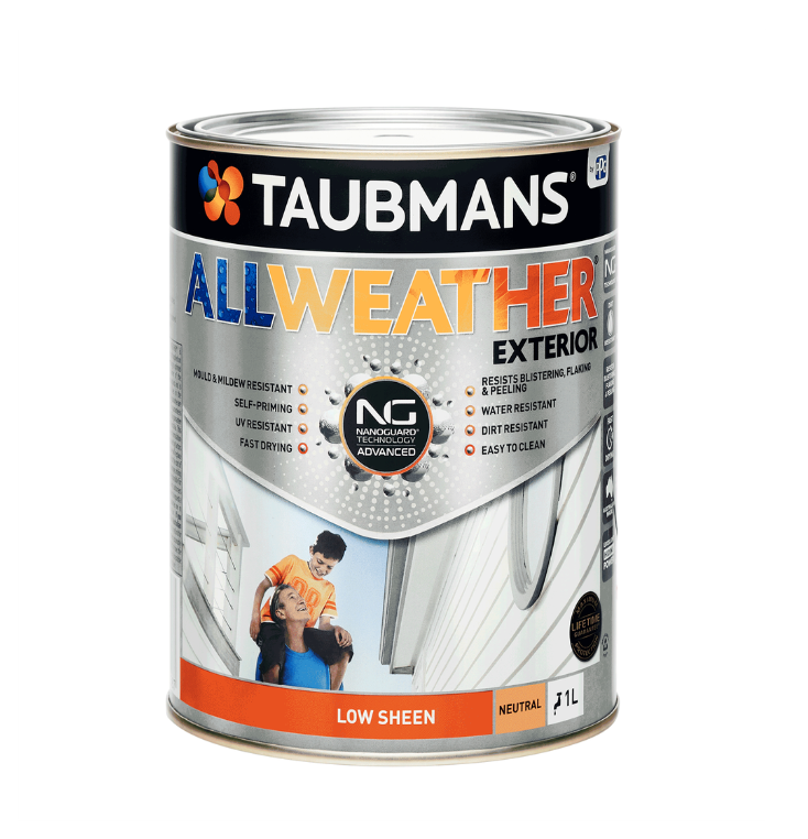 Taubmans All Weather Exterior Paint 1L- Neutral Low Sheen