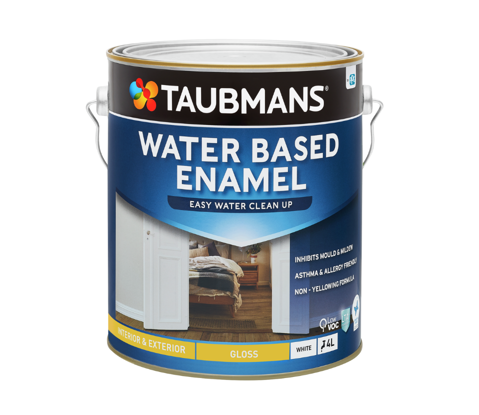Taubmans Water Based Enamel Paint 4L- White Gloss