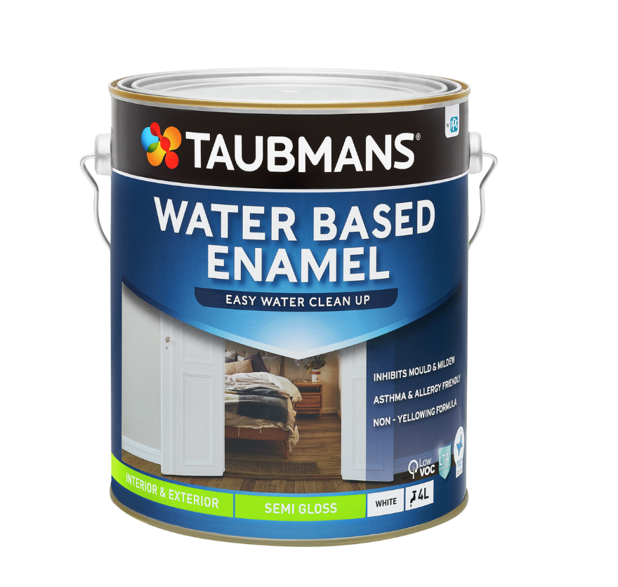 Taubmans Water Based Enamel Paint 4L- White Semi Gloss