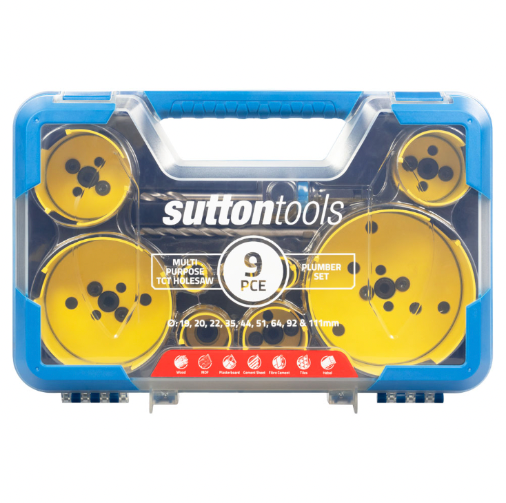Holesaw Multi Purpose TCT Plumber Set 9 Piece