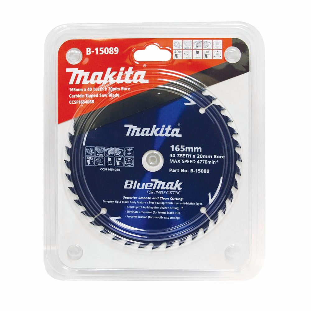 Makita TCT Saw Blade 165mmx20x40T