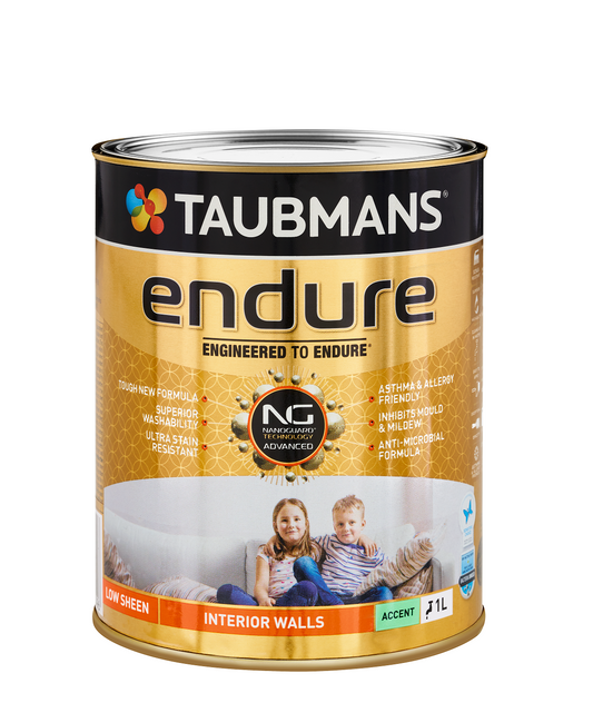 Taubmans Endure Interior Paint 1L- Accent Low Sheen