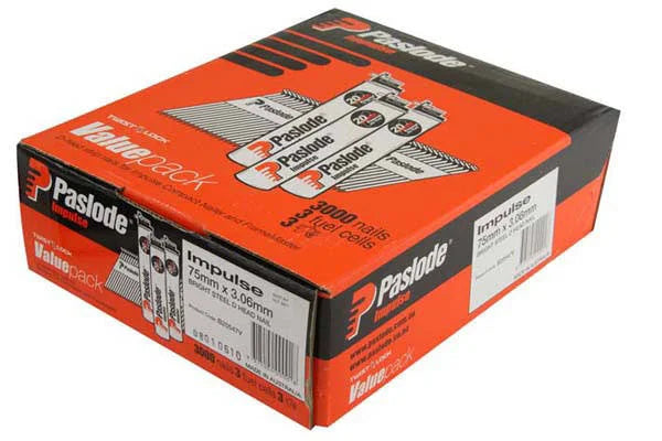 Paslode Impulse Nails 82x3.15mm 3000PK w/ Fuel Cells